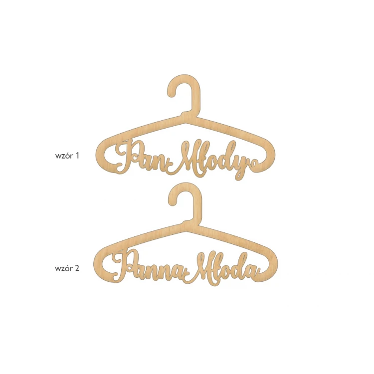 Wedding Hangers Groom and Bride - Laser Cut - WIS002