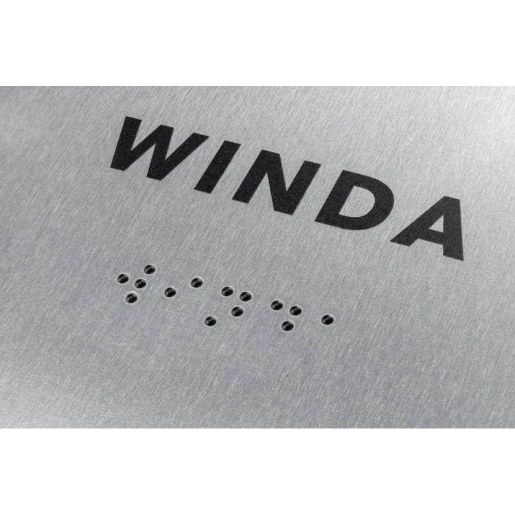 Elevator - Silver Dibond Plaque with Braille Lettering - Size 100x160mm - TAB283