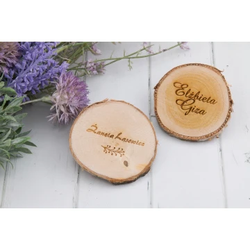 Wedding Place Cards - Birch Slice - Laser Engraved - WIN003