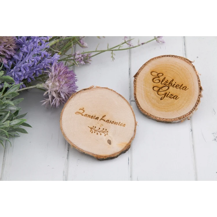 Wedding Place Cards - Birch Slice - Laser Engraved - WIN003