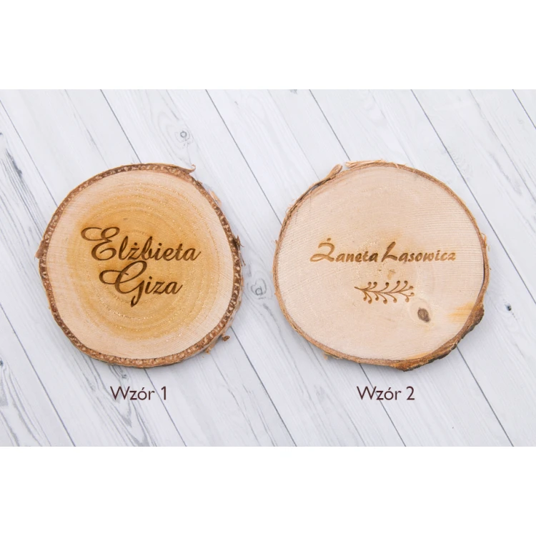 Wedding Place Cards - Birch Slice - Laser Engraved - WIN003