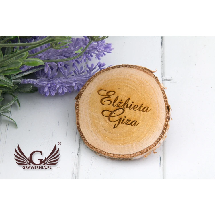 Wedding Place Cards - Birch Slice - Laser Engraved - WIN003