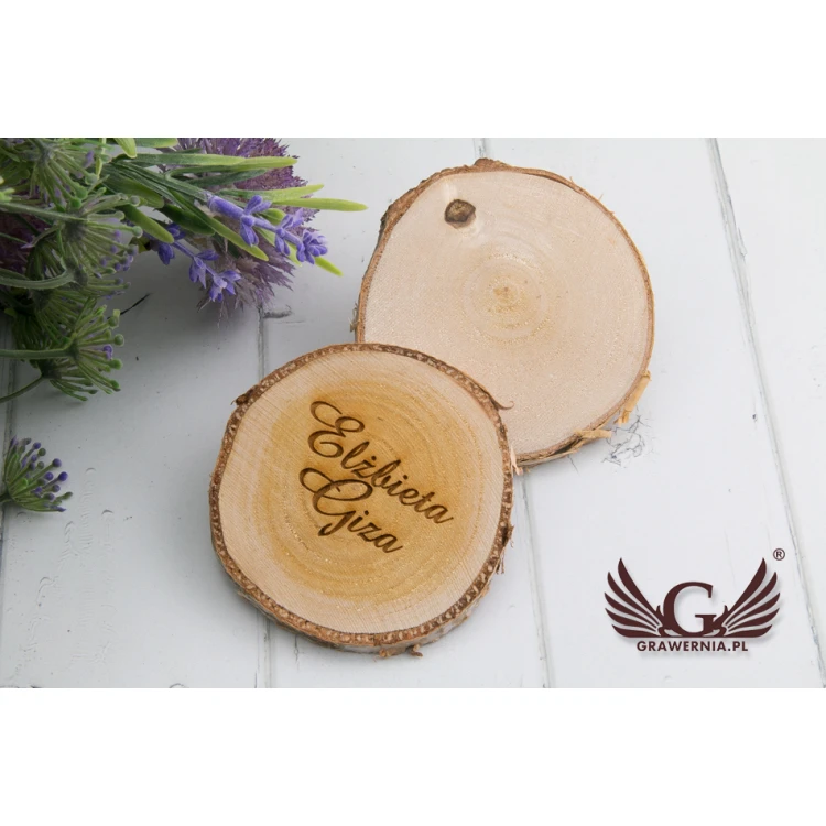 Wedding Place Cards - Birch Slice - Laser Engraved - WIN003