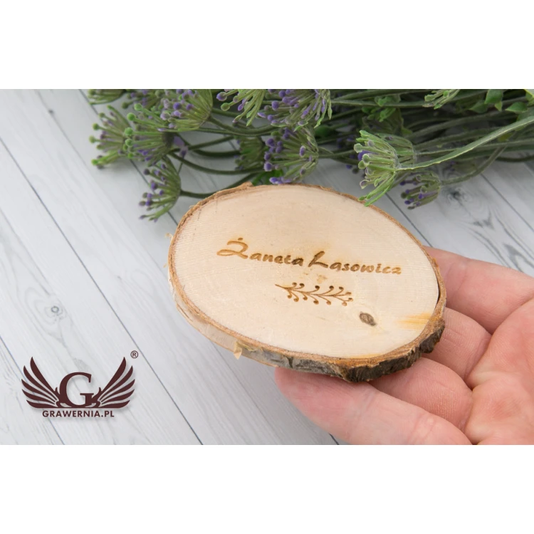 Wedding Place Cards - Birch Slice - Laser Engraved - WIN003