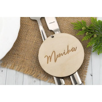 Wedding Place Cards made of Natural Wood Laser Engraved - WIN004