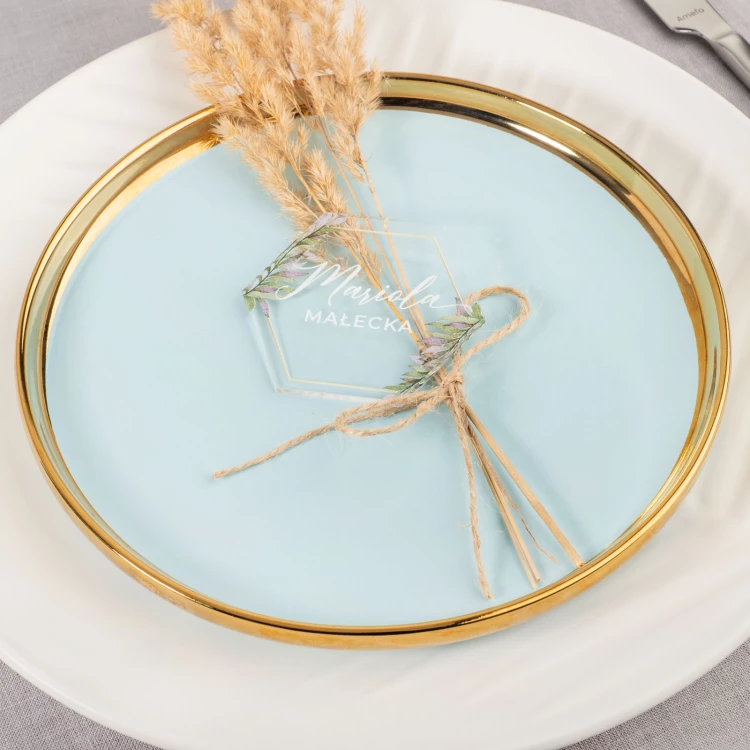 Wedding Place Cards made of Transparent Plexi with UV Print - WIN006