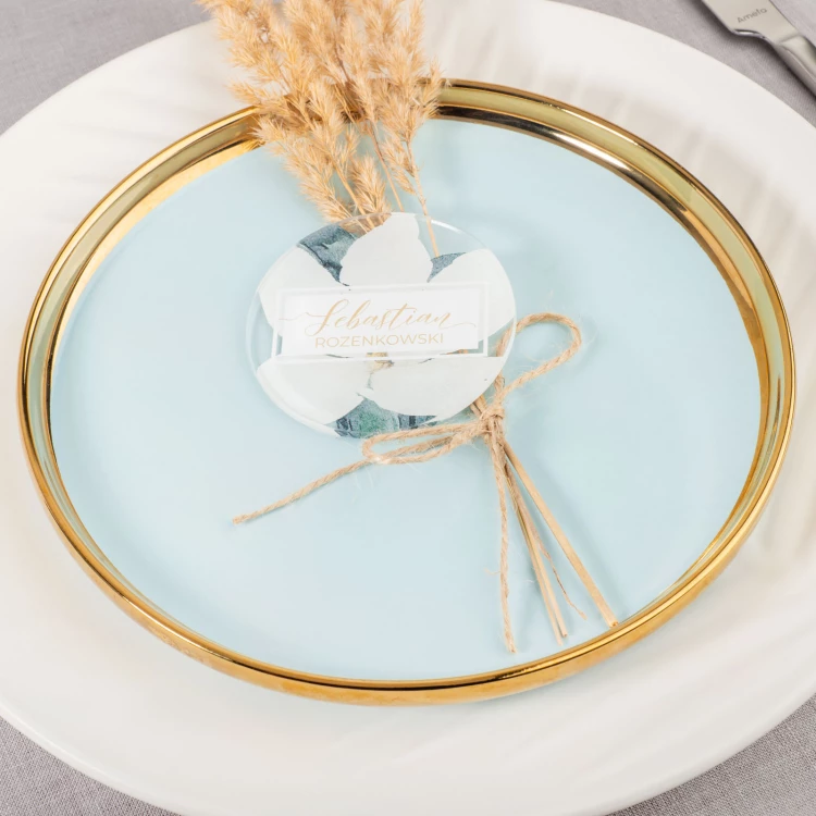 Wedding Place Cards made of Transparent Plexi with UV Print - WIN008