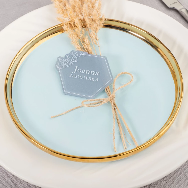 Wedding Place Cards made of Transparent Plexi with UV Print - WIN010