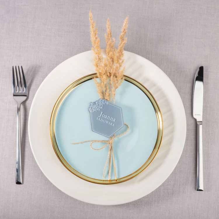 Wedding Place Cards made of Transparent Plexi with UV Print - WIN010