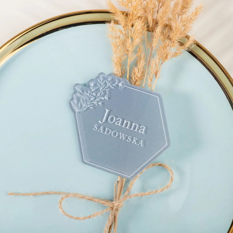 Wedding Place Cards made of Transparent Plexi with UV Print - WIN010