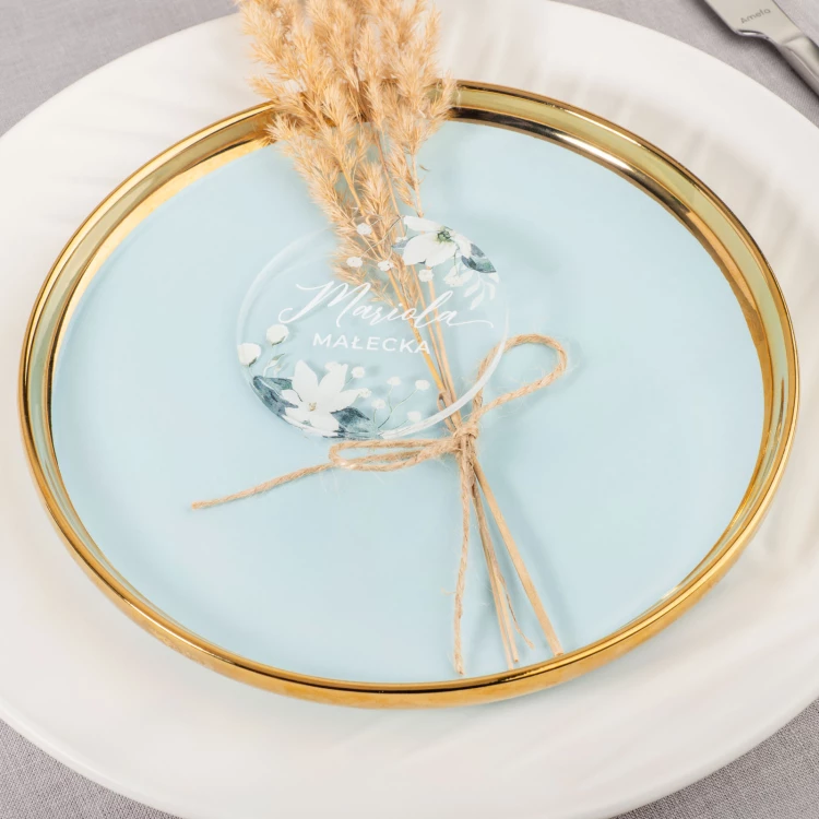 Wedding Place Cards made of Transparent Plexi with UV Print - WIN011