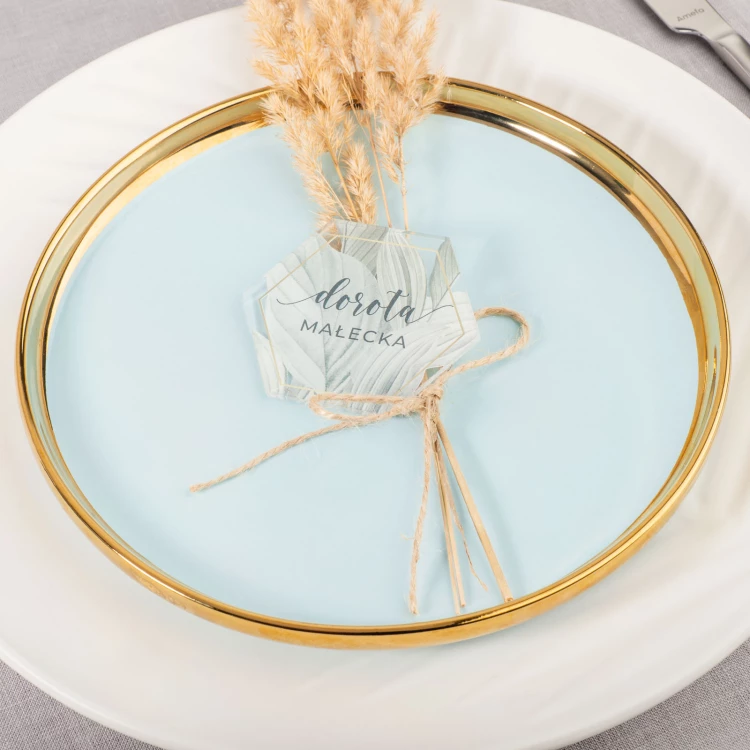 Wedding Place Cards made of Transparent Plexi with UV Print - WIN012