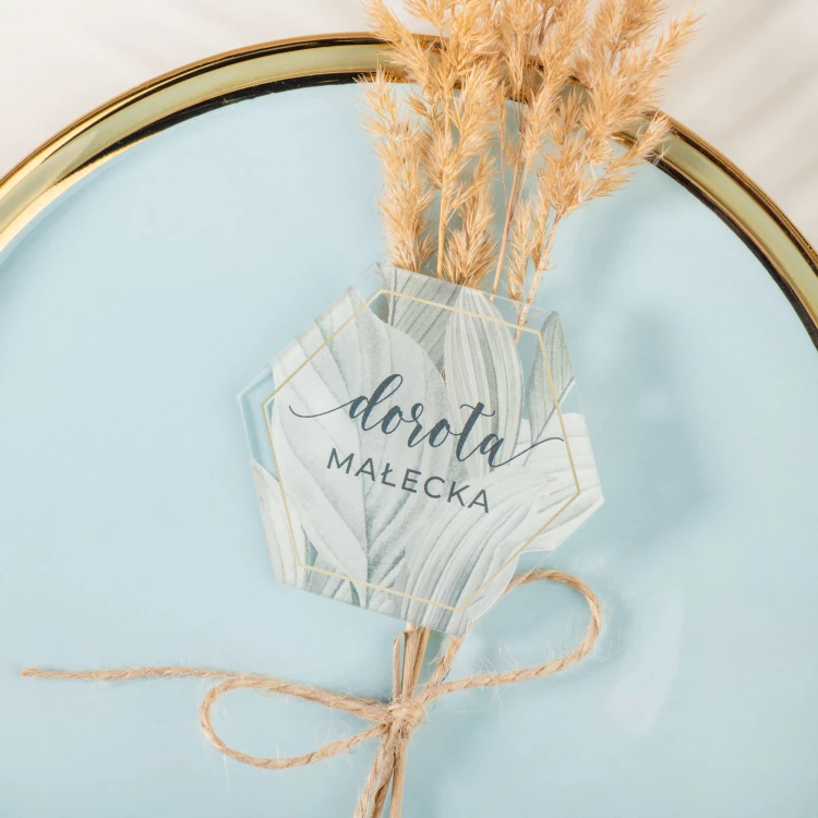 Wedding Place Cards made of Transparent Plexi with UV Print - WIN012