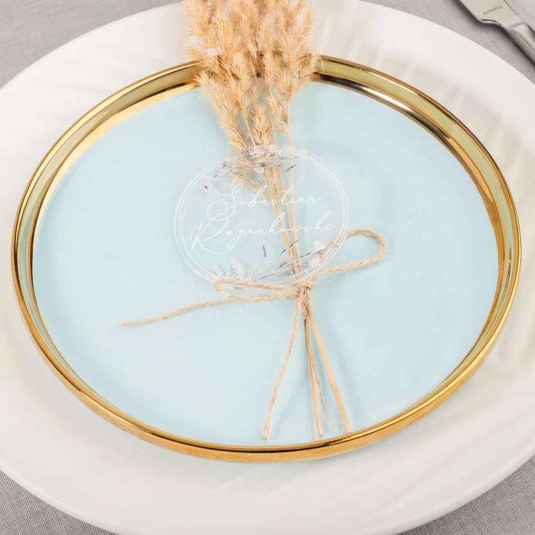 Wedding Place Cards made of Transparent Plexi with UV Print - WIN014