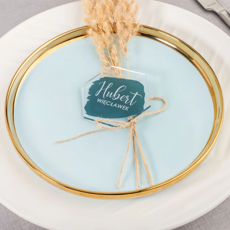 Wedding Place Cards made of Transparent Plexi with UV Print - WIN016