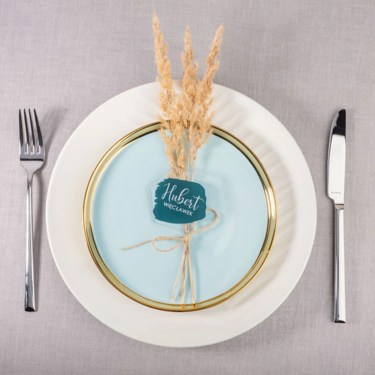 Wedding Place Cards made of Transparent Plexi with UV Print - WIN016