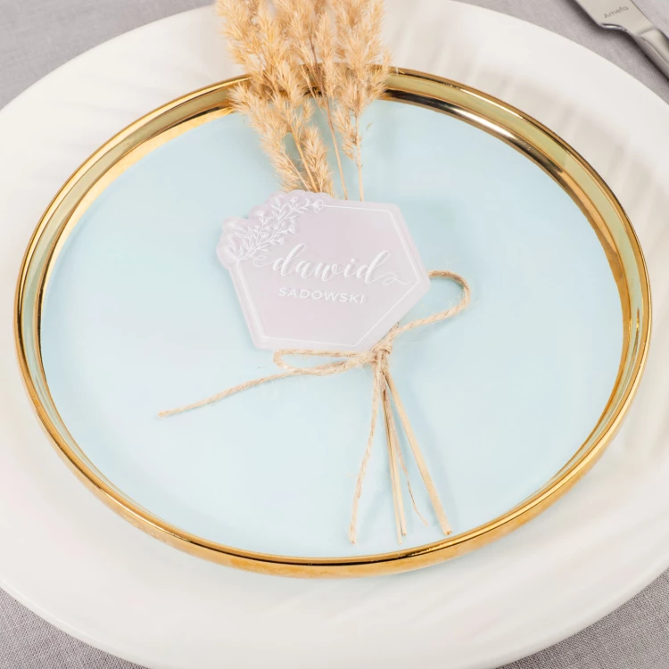 Wedding Place Cards made of Transparent Plexi with UV Print - WIN017
