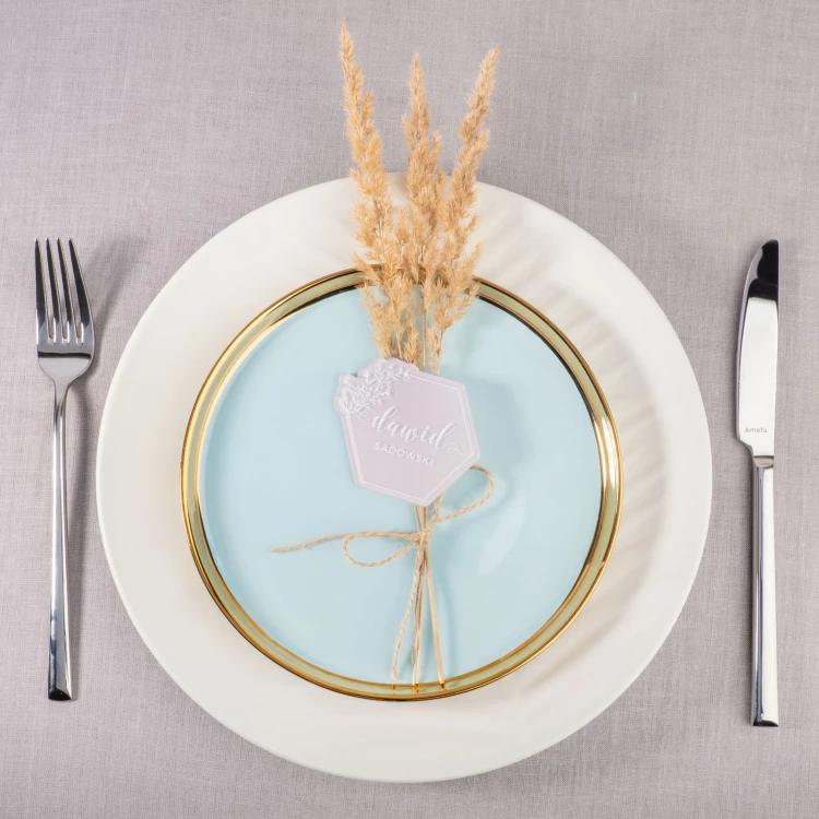 Wedding Place Cards made of Transparent Plexi with UV Print - WIN017