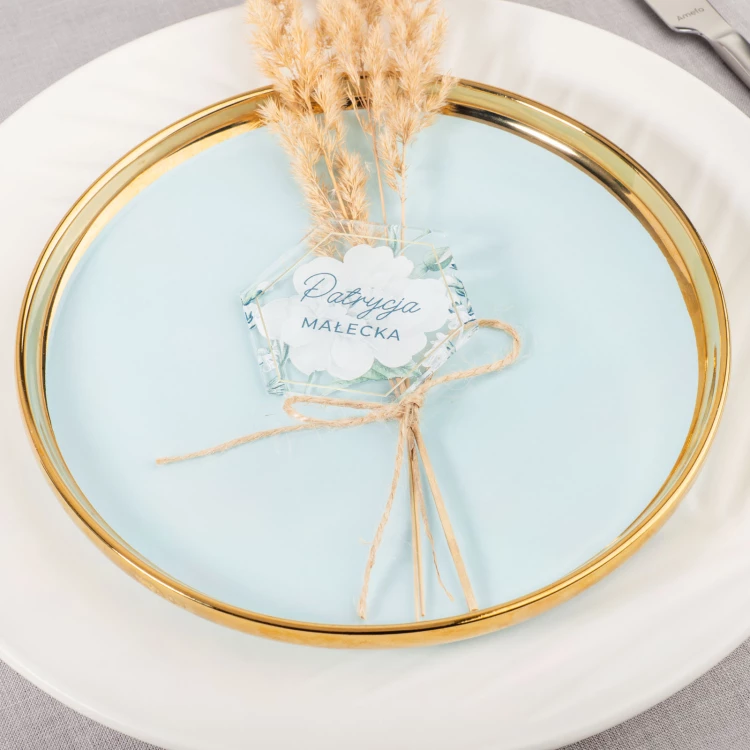 Wedding Place Cards made of Transparent Plexi with UV Print - WIN018