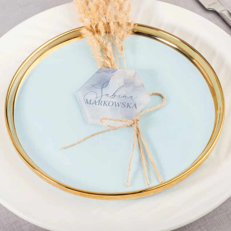 Wedding Place Cards made of Transparent Plexi with UV Print - WIN021