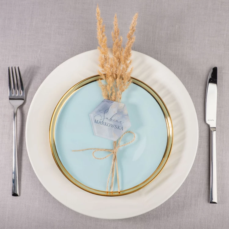 Wedding Place Cards made of Transparent Plexi with UV Print - WIN021