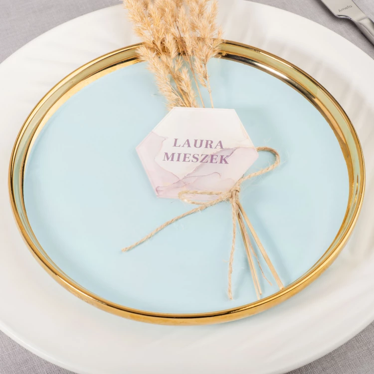 Wedding Place Cards made of Transparent Plexi with UV Print - WIN022