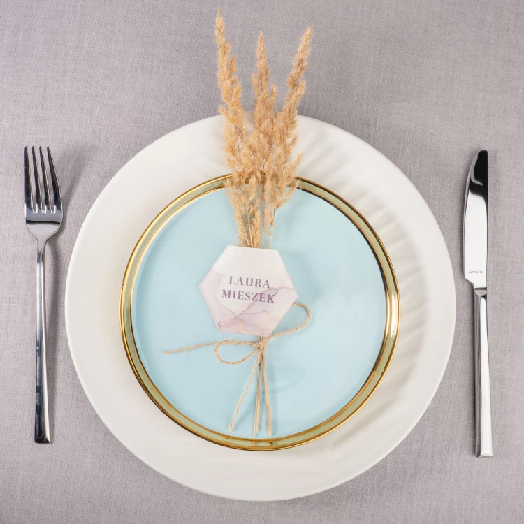 Wedding Place Cards made of Transparent Plexi with UV Print - WIN022