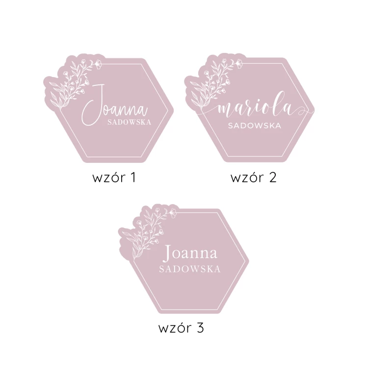 Wedding Place Cards made of Transparent Plexi with UV Print - WIN017