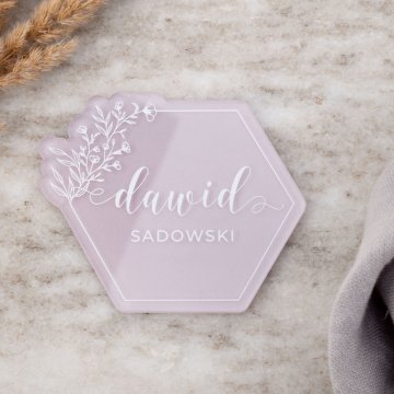 Wedding Place Cards made of Transparent Plexi with UV Print - WIN017