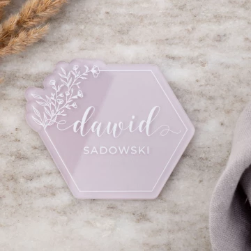 Wedding Place Cards made of Transparent Plexi with UV Print - WIN017