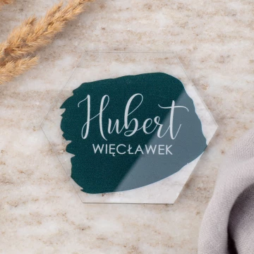 Wedding Place Cards made of Transparent Plexi with UV Print - WIN016
