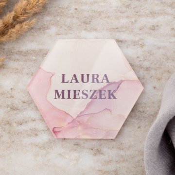 Wedding Place Cards made of Transparent Plexi with UV Print - WIN022
