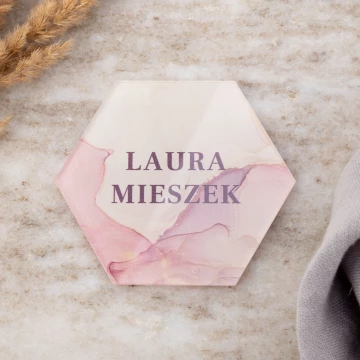Wedding Place Cards made of Transparent Plexi with UV Print - WIN022