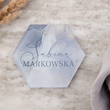 Wedding Place Cards made of Transparent Plexi with UV Print - WIN021
