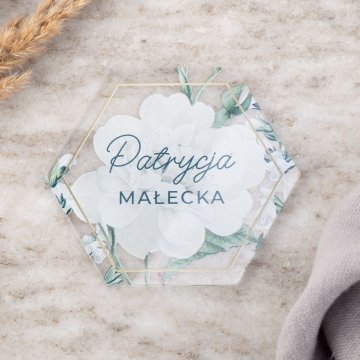Wedding Place Cards made of Transparent Plexi with UV Print - WIN018