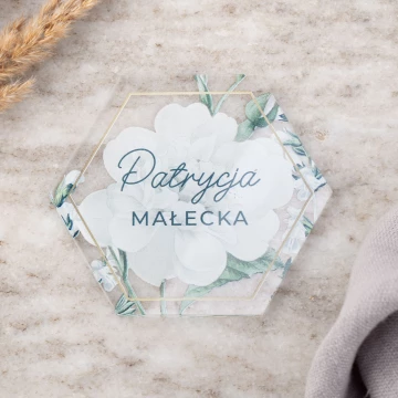 Wedding Place Cards made of Transparent Plexi with UV Print - WIN018