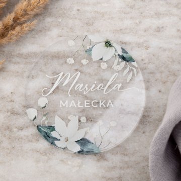 Wedding Place Cards made of Transparent Plexi with UV Print - WIN011
