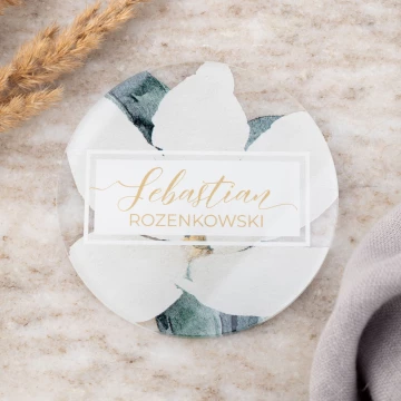 Wedding Place Cards made of Transparent Plexi with UV Print - WIN008