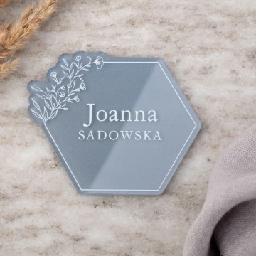 Wedding Place Cards made of Transparent Plexi with UV Print - WIN010