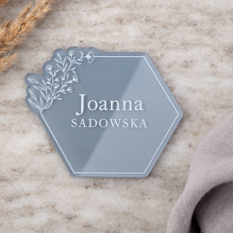 Wedding Place Cards made of Transparent Plexi with UV Print - WIN010