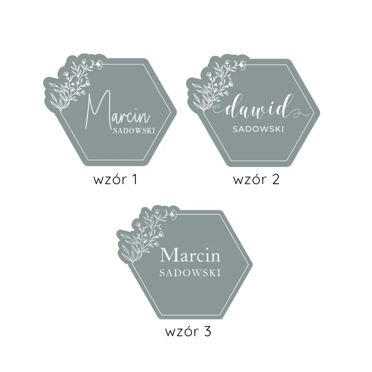 Wedding Place Cards made of Transparent Plexi with UV Print - WIN010