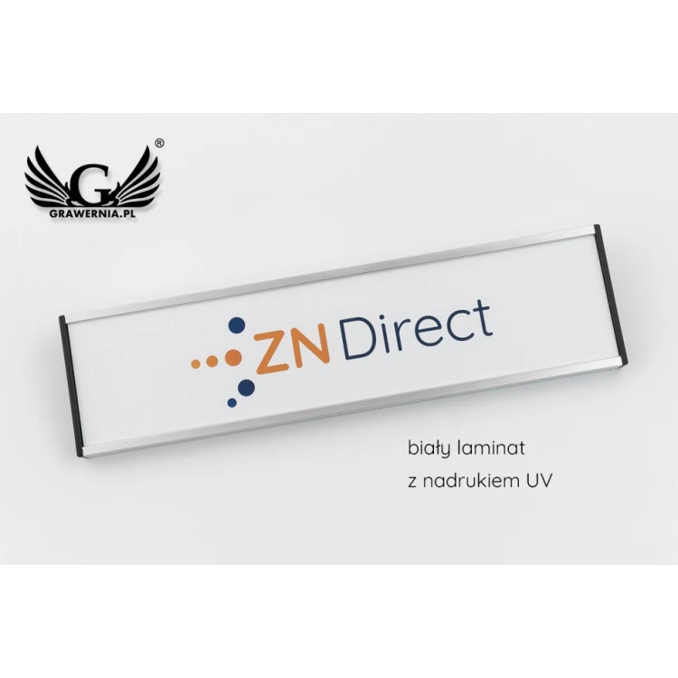 Door Sign with Engraved Plaque - Silver Frame - WND001