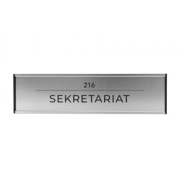 Door Sign with Engraved Plaque - Silver Frame - WND001