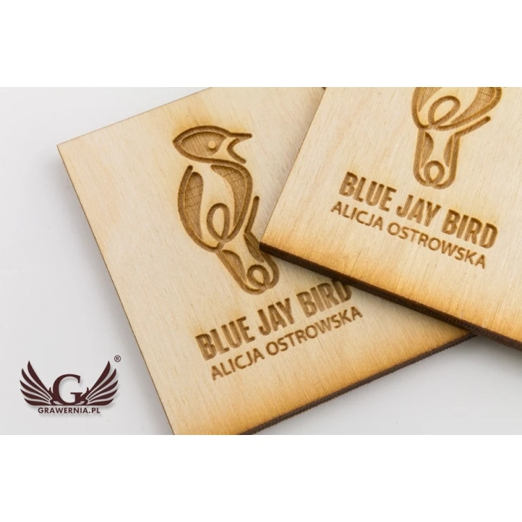 Eco Wooden Business Cards - Raw Unvarnished - Engraved - WZ028