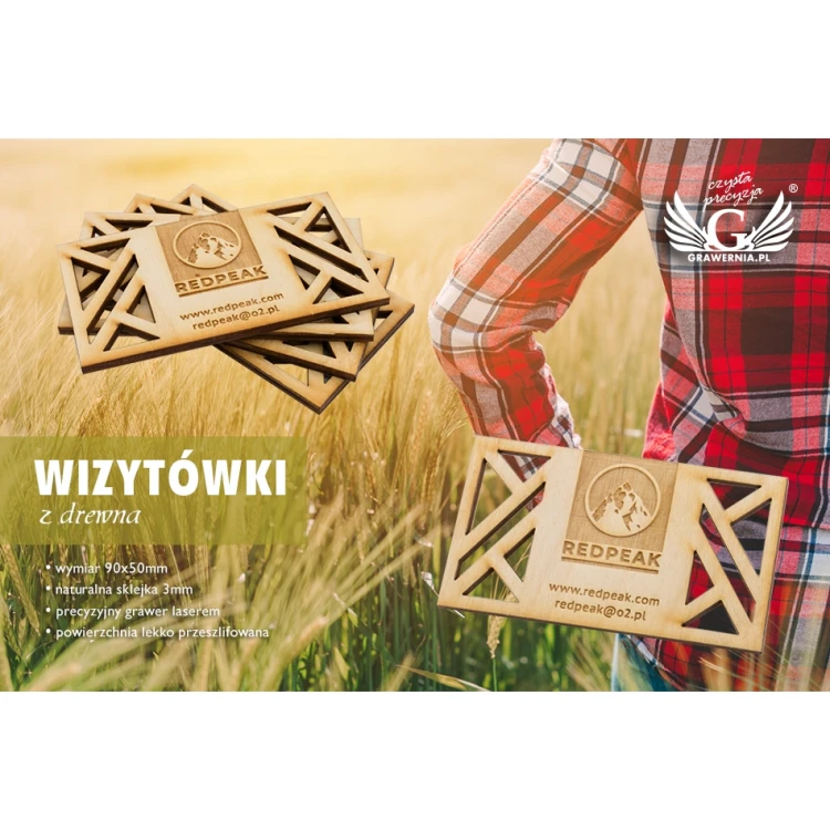 Eco Wooden Business Cards - Raw Unvarnished - Engraved - WZ030