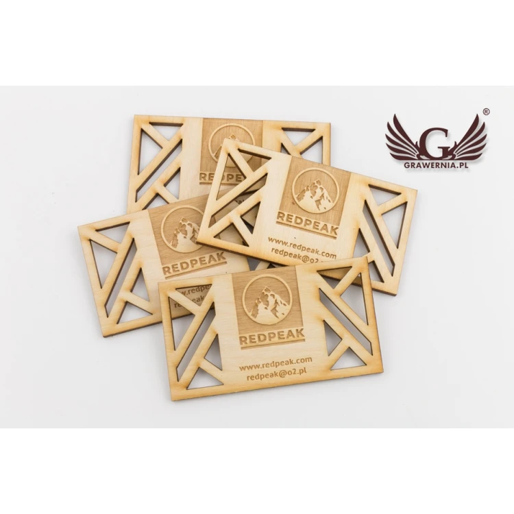 Eco Wooden Business Cards - Raw Unvarnished - Engraved - WZ030