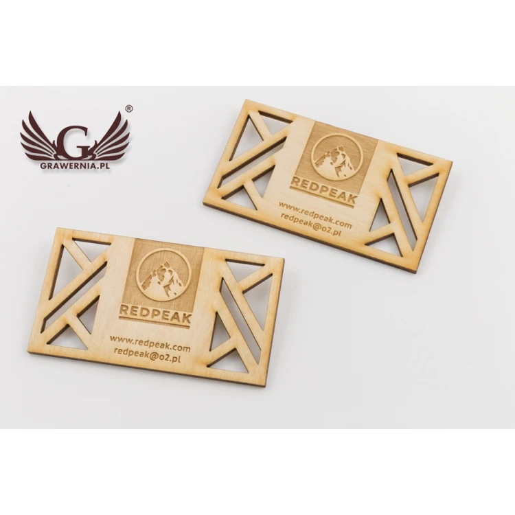 Eco Wooden Business Cards - Raw Unvarnished - Engraved - WZ030