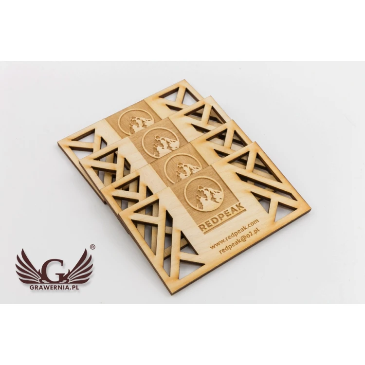 Eco Wooden Business Cards - Raw Unvarnished - Engraved - WZ030