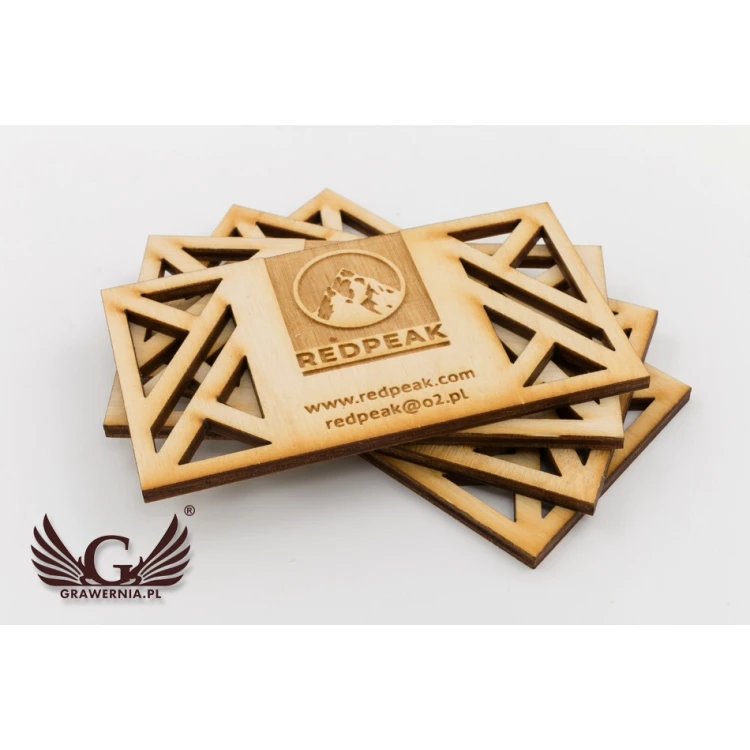 Eco Wooden Business Cards - Raw Unvarnished - Engraved - WZ030