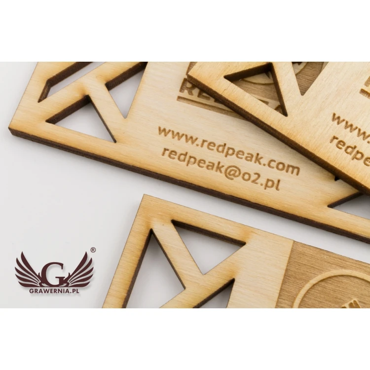 Eco Wooden Business Cards - Raw Unvarnished - Engraved - WZ030